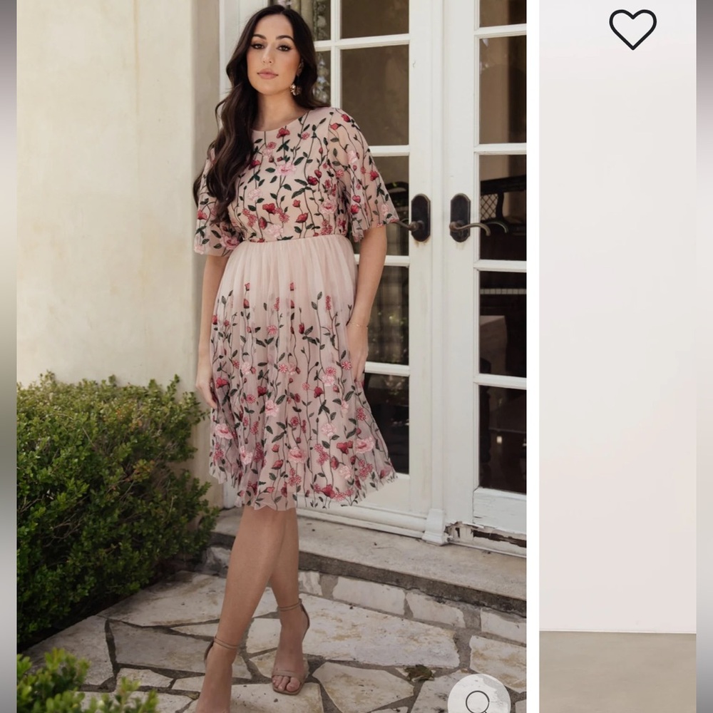 Floral tulle dress